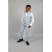 09 - 14 Years Boys Blue Collar Detailed Jacket Suit