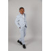 09 - 14 Years Boys Blue Collar Detailed Jacket Suit