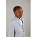 09 - 14 Years Boys Blue Collar Detailed Jacket Suit