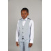 09 - 14 Years Boys Blue Collar Detailed Jacket Suit