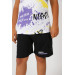 09-14 Years Old Boy Black-Purple Strsport Shorts