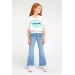 09 - 14 Years Girl's Denim Blue Pocket Detailed Jeans