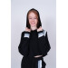 09-15 Years Old Girl Black Color Hooded Double Set
