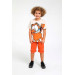 Boys' Two-Piece Set (Shorts + T-Shirt) Decorated With Garfield, Orange
