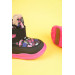 Number 26-30 Vicco Santo Girl's Black-Fuchsia Color Snow Boots