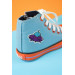 Size 26 - 35 Boys Light Blue Dustin Space Converse Shoes