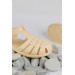 Number 27 - 34 Ivory Tooth Igor Clasica Velcro Sandals