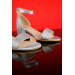 32 - 36 Size Girls' Single Band Silver Evening Shoes