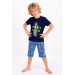 Boys' Pajama Shorts And T-Shirt Set With A Pineapple Pattern