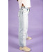 Girl's Blue-Ice Two Color Jean Trousers