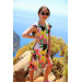 Girl's Leafy Multicolored Dress