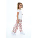 Girls Two-Piece Set With Patterned Pants