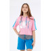 Girls' Cotton Shorts And T-Shirt Set With A Hood