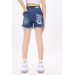 Girls' Paint Printed Destroy Detailed Jean Shorts 7-14 Years