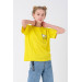 Girl's T-Shirt With Shirring And Chain Apparatus 7-14 Years