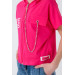 Girl Child Zipper And Chain Attached T-Shirt 7-14 Years
