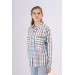 Girl's Square Patterned Plaid Shirt 9-14 Years