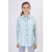 Girl's Square Patterned Plaid Shirt 9-14 Years