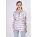 Girl's Square Patterned Plaid Shirt 9-14 Years