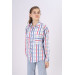 Girl's Square Patterned Plaid Shirt 9-14 Years