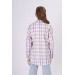 Girl's Square Patterned Plaid Shirt 9-14 Years