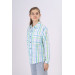 Girl's Square Patterned Plaid Shirt 9-14 Years