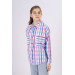 Girl's Square Patterned Plaid Shirt 9-14 Years