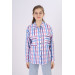 Girl's Square Patterned Plaid Shirt 9-14 Years