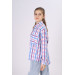 Girl's Square Patterned Plaid Shirt 9-14 Years