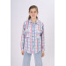 Girl's Square Patterned Plaid Shirt 9-14 Years