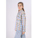 Girl's Square Patterned Plaid Shirt 9-14 Years