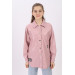 Girl Pink Leather Shirt 9-14 Years