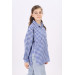 Girls' Gingham Patterned Plaid Shirt 9-14 Years