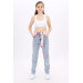 Blue Girl Child Jeans With Belt 9-14 Ages