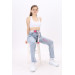 Blue Girl Child Jeans With Belt 9-14 Ages