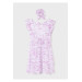 Girls' Dress With Lilac Wave Pattern
