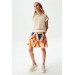 Girls' Skirt With Cream Zigzag Pattern