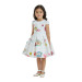 Girls' Dress Decorated With Drawings And Bows