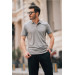 Men's Polo Neck T-Shirt Light Gray