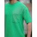 Pocket Detailed Oversize Knitted T-Shirt - Green