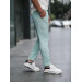 Corded Basic Jogger Pants - Aqua Green