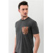 Darkgrimelange Men's Print Pocket Detailed T-Shirt