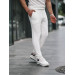Premium Patterned Jogger Pants - White