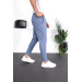 Premium Textured Double Leg Fit Trousers - Blue