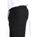 Premium Textured Double Leg Fit Trousers - Black