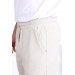 Premium Textured Double Leg Fit Trousers - Stone