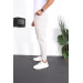 Premium Textured Double Leg Fit Trousers - Stone