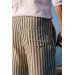 Men's Striped Cotton Knit Shorts Black