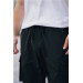 Men's Relaxed Parachute Fabric Cargo Pocket Shorts Black