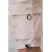Men's Relaxed Parachute Fabric Cargo Pocket Shorts Stone